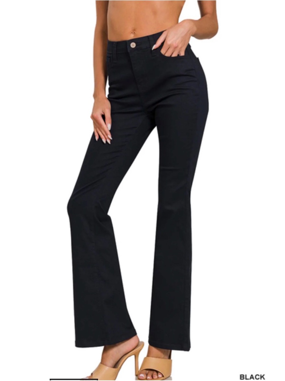 NWT Zenana Black‎ Women’s 1X Black Boot Cut Pants
